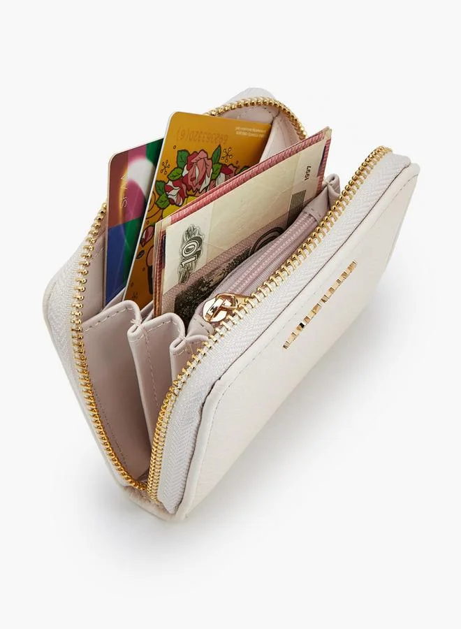 Flora Bella By Shoexpress PINK Textured Wallet With Zip Closure for Women | Best Price UAE